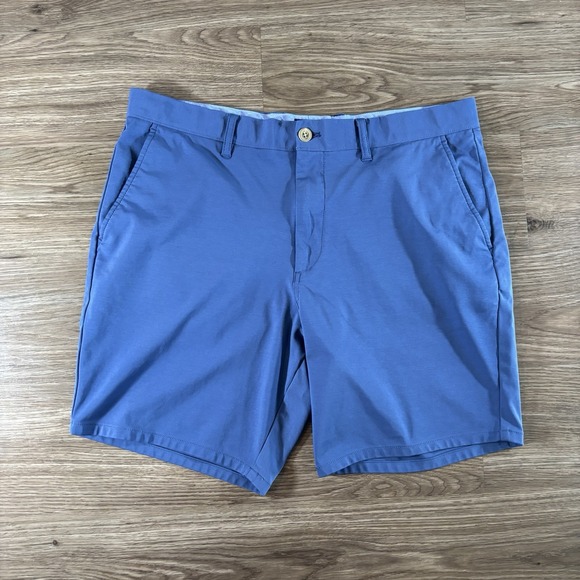 Johnnie-O Men's Size 35 Jupiter Stretch Cotton Performance Golf Shorts Blue Lake - Picture 1 of 7